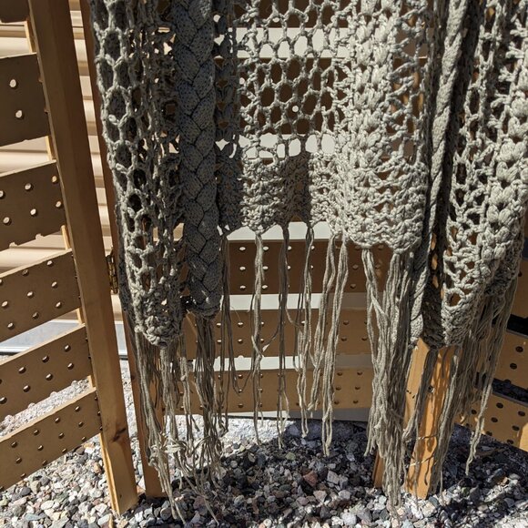 Green Crochet Coverup Sz M/L - Picture 2 of 3